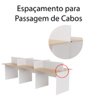 Mesa Plataforma 6 Lugares 270x120cm Legno Salinas Com Branco