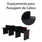 Mesa Plataforma 6 Lugares 270x120cm Preto