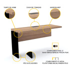 Mesa Plataforma Complemento 120x60 Pandin Pe40 - Naturalle