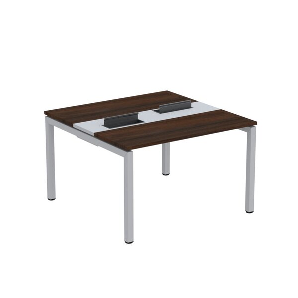 Mesa Plataforma Dupla Com Pé De Aço Para Coworking 120x120 Pd