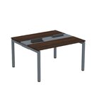 Mesa Plataforma Dupla Com Pé De Aço Para Coworking 130x120 Pd