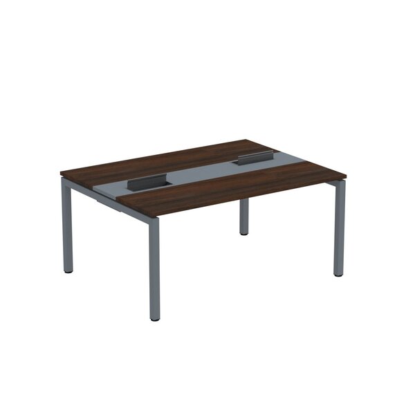 Mesa Plataforma Dupla Com Pé De Aço Para Coworking 150x120 Pd