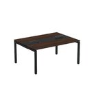 Mesa Plataforma Dupla Com Pé De Aço Para Coworking 160x120 Pd