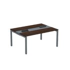 Mesa Plataforma Dupla Com Pé De Aço Para Coworking 160x120 Pd