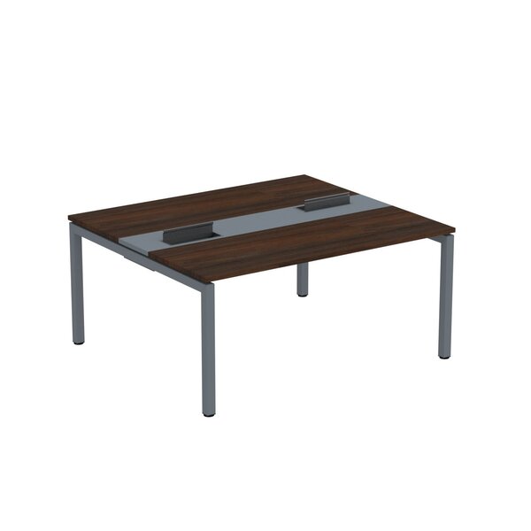 Mesa Plataforma Dupla Com Pé De Aço Para Coworking 160x140/2p