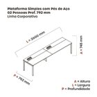 Mesa Plataforma Para Coworking Para 2 Pessoas 130x792 Psc130