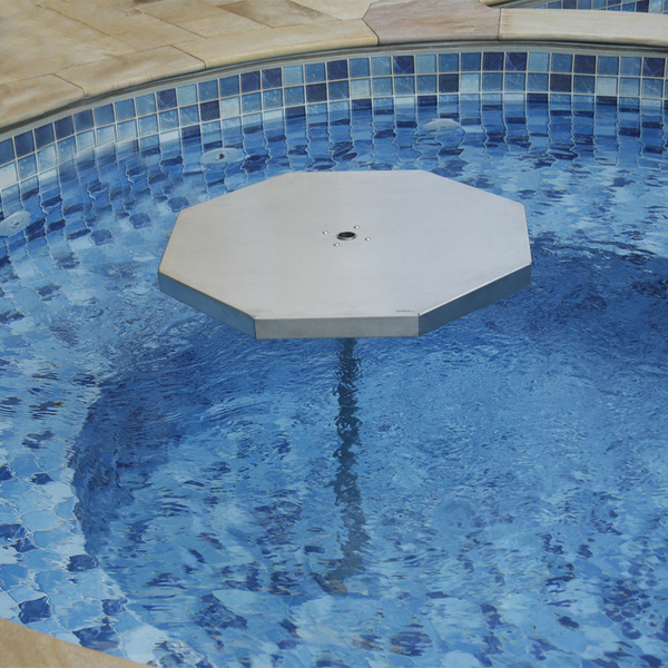 Mesa Pool Octogonal Para Piscina 70cm Diâmetro Em Inox304