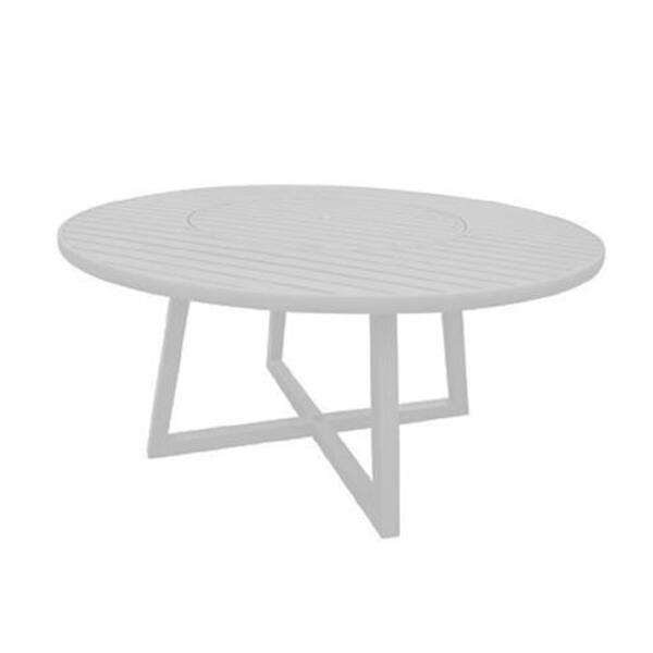 Mesa Portofino Base X Cent Girat C/furo 150cm Br Green House