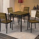 Mesa Portugal Com 4 Cadeiras Neew House Amêndoa