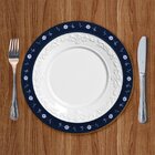 Mesa Posta Sousplat Azul Floral