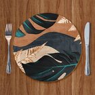Mesa Posta Sousplat Folhagens Abstrato