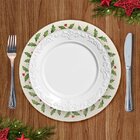 Mesa Posta Sousplat Folhas Verde