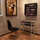 Mesa Preta + Cadeira Eames + Expositor  Para Loja  Decorativa