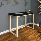 Mesa Preta De Estudo Elegante Pinus Mesa Multiuso