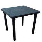 Mesa Preta Quadrada Desmontável 83 Cm, Opção: Preto