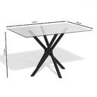 Mesa Quadrada 120 X 80 Cm Sala De Jantar Cozinha Base 4 Perna