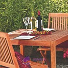 Mesa Quadrada 4 Lugares De Madeira Jatoba Natural  Fitt Tramo