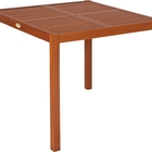 Mesa Quadrada 4 Lugares De Madeira Jatoba Natural  Fitt Tramo
