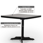 Mesa Quadrada 80cm Chicago Com Pés Em Madeira Eucalipto - Tab