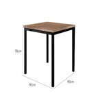 Mesa Quadrada 90cm Para Sala De Jantar Tampo Bp Adriana Preto