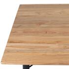 Mesa Quadrada + 2 Cadeiras Iron Tolix Com Assento De Madeira