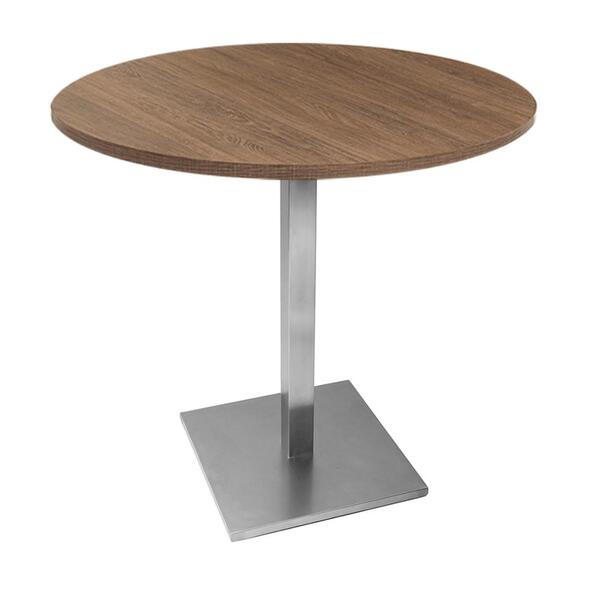 Mesa Quadrada Alpha Inox Cor Prata 73,50 cm (Altura) com Tamp