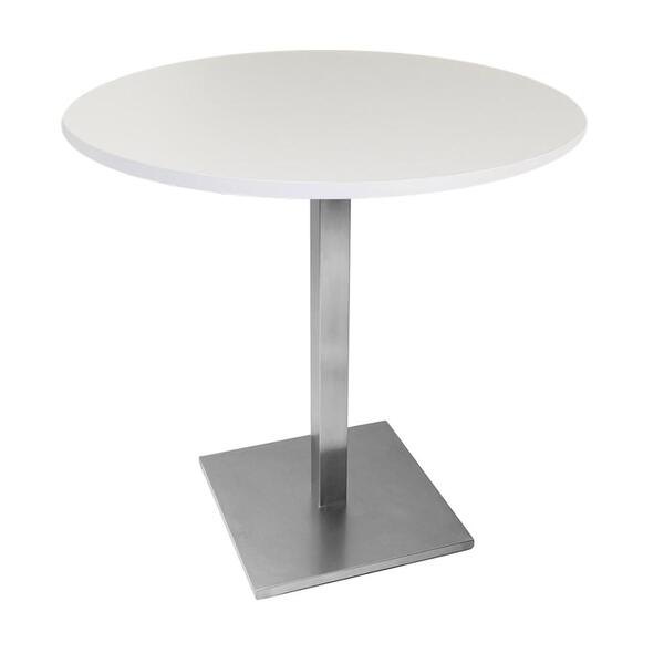 Mesa Quadrada Alpha Inox Cor Prata 73,50 cm (Altura) com Tamp