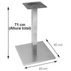 Mesa Quadrada Alpha Inox Prata 73,50 Cm (altura) Tampo Mdp Qu