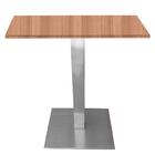 Mesa Quadrada Alpha Inox Prata 73,50 Cm (altura) Tampo Mdp Qu