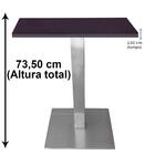 Mesa Quadrada Alpha Inox Prata 73,50 Cm (altura) Tampo Mdp Qu