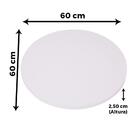 Mesa Quadrada Alpha Inox Prata 73,50 Cm (altura) Tampo Mdp Re