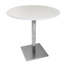 Mesa Quadrada Alpha Inox Prata 73,50 Cm (altura) Tampo Mdp Re