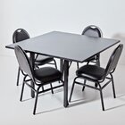 Mesa Quadrada Basculante Martiflex Jobt1 Com Pés Em Aço Tubul