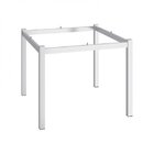 Mesa Quadrada Com Tampo Em Vidro Califórnia  Cromado