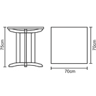 Mesa Quadrada De Madeira Tauarí Piazza 70x70cm Tabaco Tramont