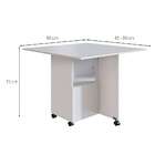 Mesa Quadrada Dobrável Beto Branca