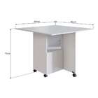 Mesa Quadrada Dobrável Beto Branca