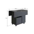 Mesa Quadrada Dobrável Beto Preta