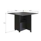 Mesa Quadrada Dobrável Beto Preta