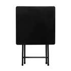 Mesa Quadrada Dobrável Com Tampo Aço Erica Preta