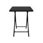 Mesa Quadrada Dobrável Com Tampo Aço Erica Preta