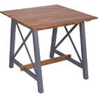 Mesa Quadrada Em Madeira Mistral Com Acabamento Envernizado 8