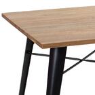 Mesa Quadrada Iron Tolix - 80 X 80 Cm - Preto Com Tampo De Ma