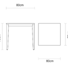 Mesa Quadrada London Amêndoa 80 cm Tramontina