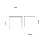 Mesa Quadrada London Tabaco 80 cm Tramontina