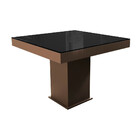 Mesa Quadrada Talismã New Nevada Com Vidro Temperado