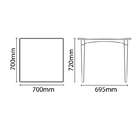 Mesa Quadrada Tramontina Diana Marrom Em Polipropileno Com Pe