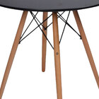 Mesa Redonda 04 Lugares 120 Cm Eames Flórida Preto