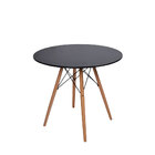 Mesa Redonda 04 Lugares 120 Cm Eames Flórida Preto