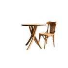 Mesa Redonda 100 Cm Ayla Castanho Mogno Em Madeira